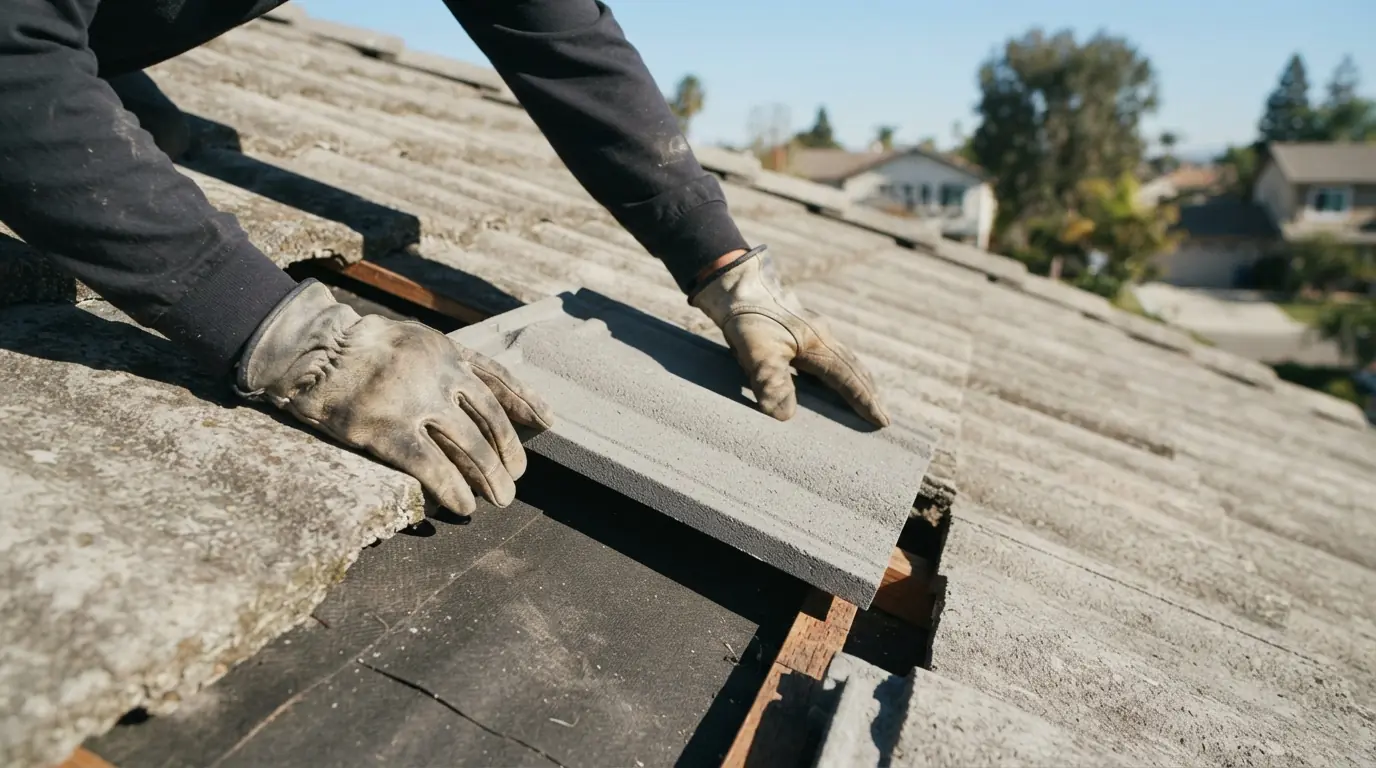 Roof Repair work on a San Jose roof