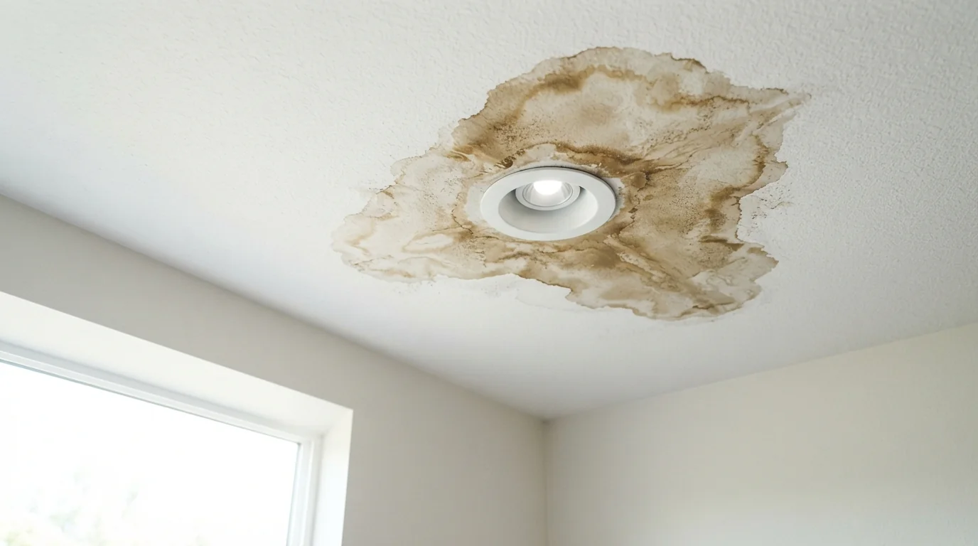 Water stain on a ceiling in a San Jose home