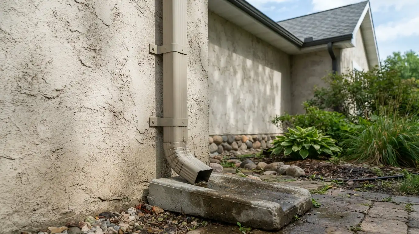 Large downspout on a San Jose home