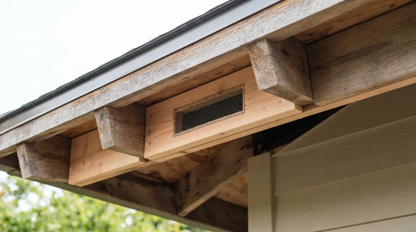 New bird blocking at an open eave