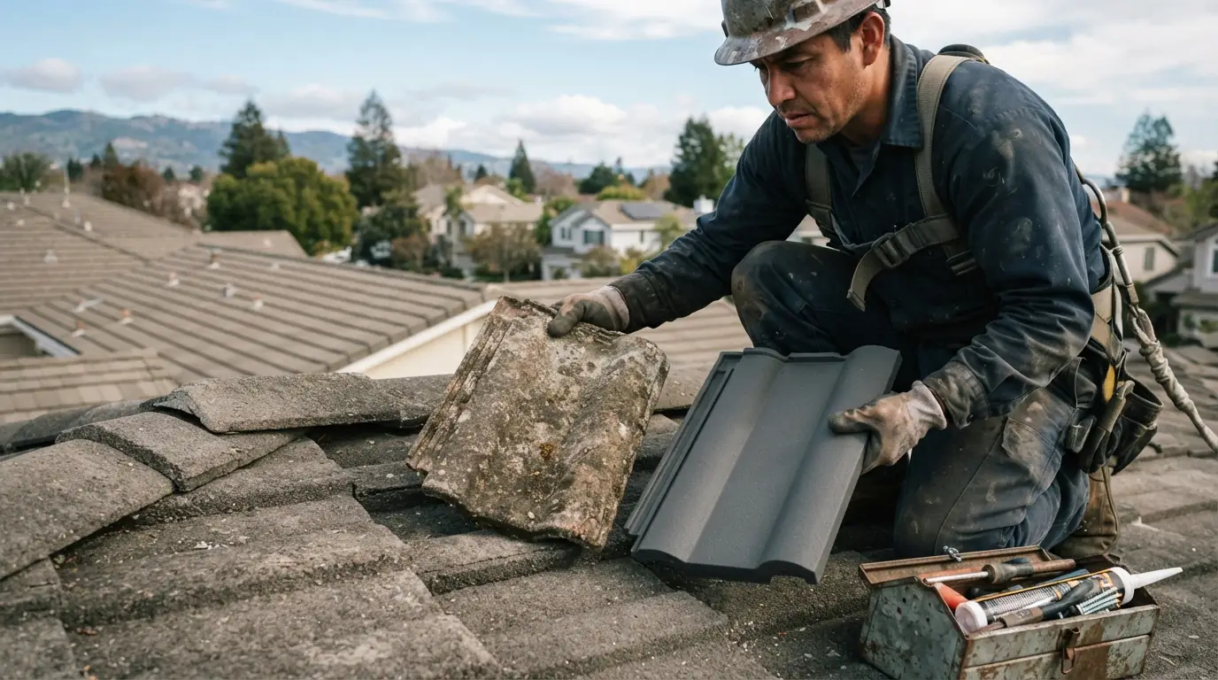Matching a replacement roof tile