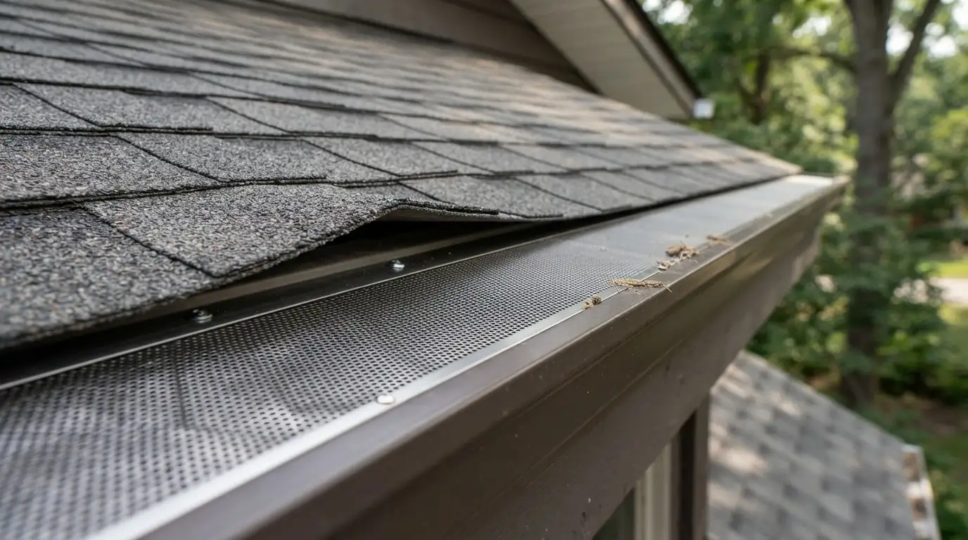 Micro-mesh gutter guard on a San Jose home