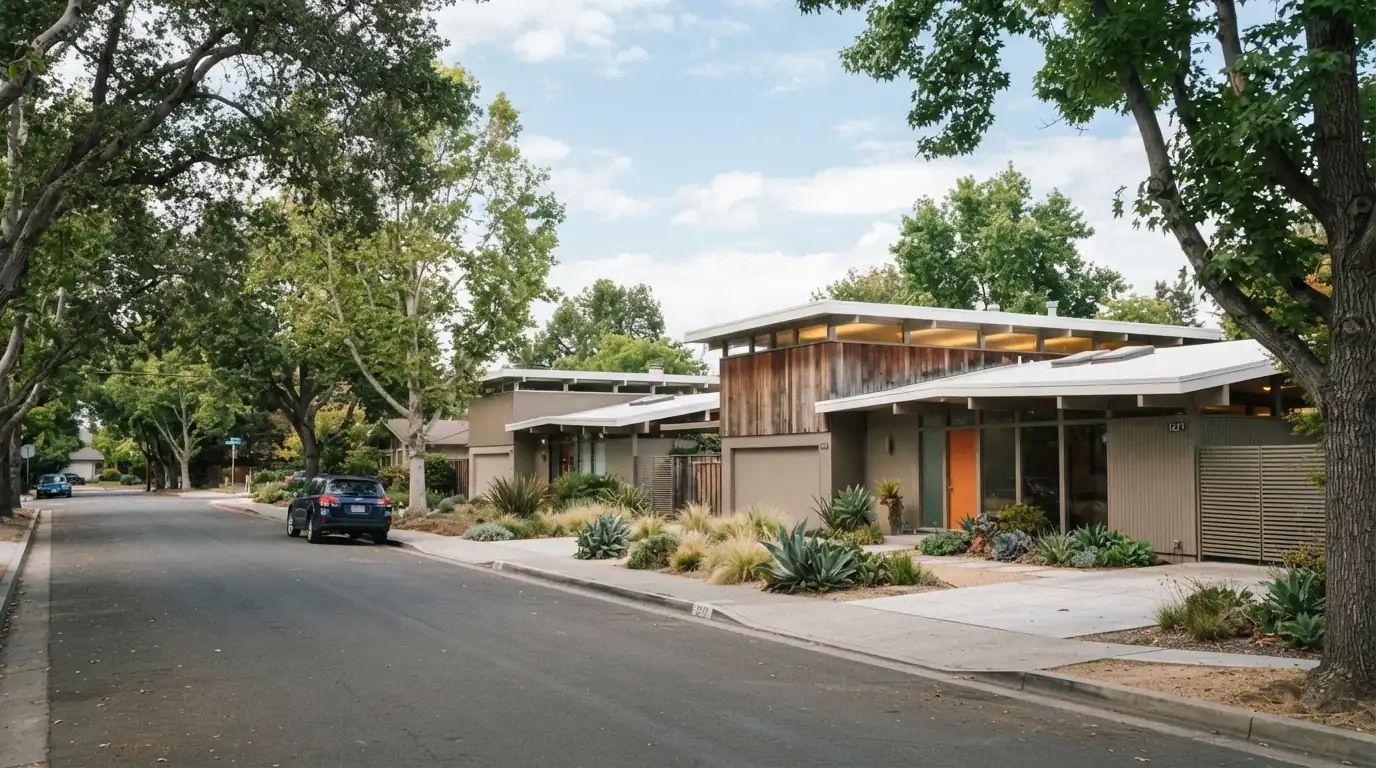 Eichler homes with foam roofs in Willow Glen