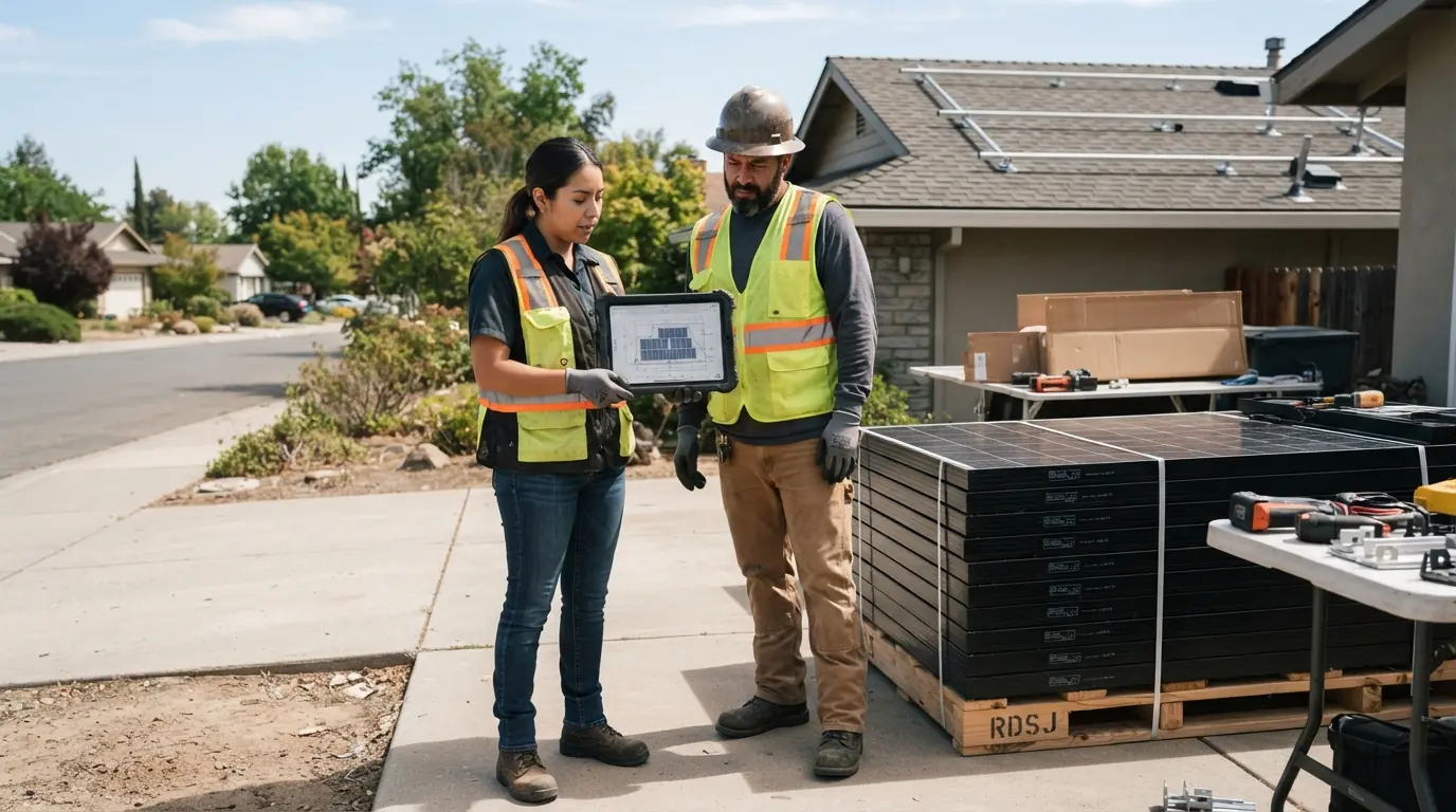Coordinating a panel reset with the solar installer