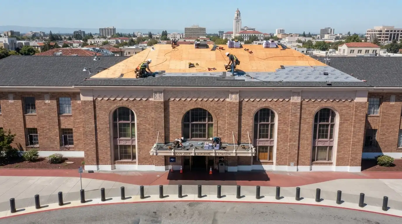 Replacement & Installation work on a San Jose roof