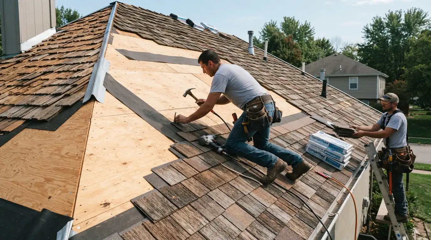 Class A shingles replacing a shake roof