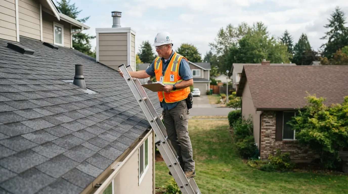 Final inspection of a San Jose re-roof